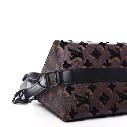 Louis Vuitton Monogram Tuffetage Triangle Messenger Black 9 of 12