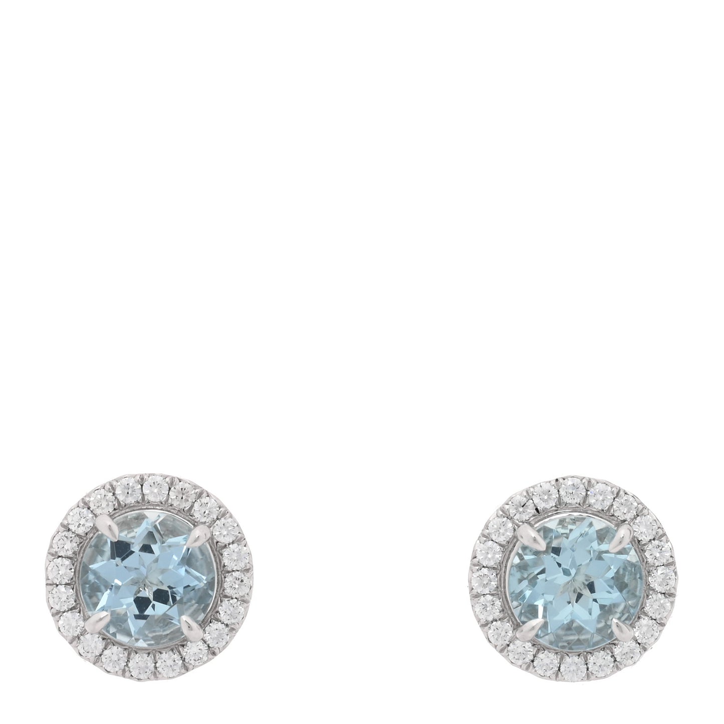 Platinum Diamond Aquamarine Soleste Earrings