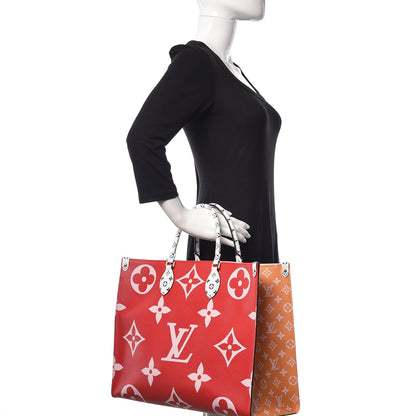 Louis Vuitton Monogram Giant Onthego GM Rouge Rose 3 of 9