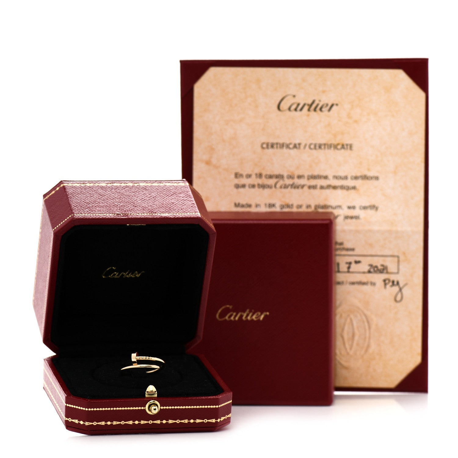 Cartier 18K Yellow Gold Small Juste Un Clou Ring 53 6.25 5 of 5