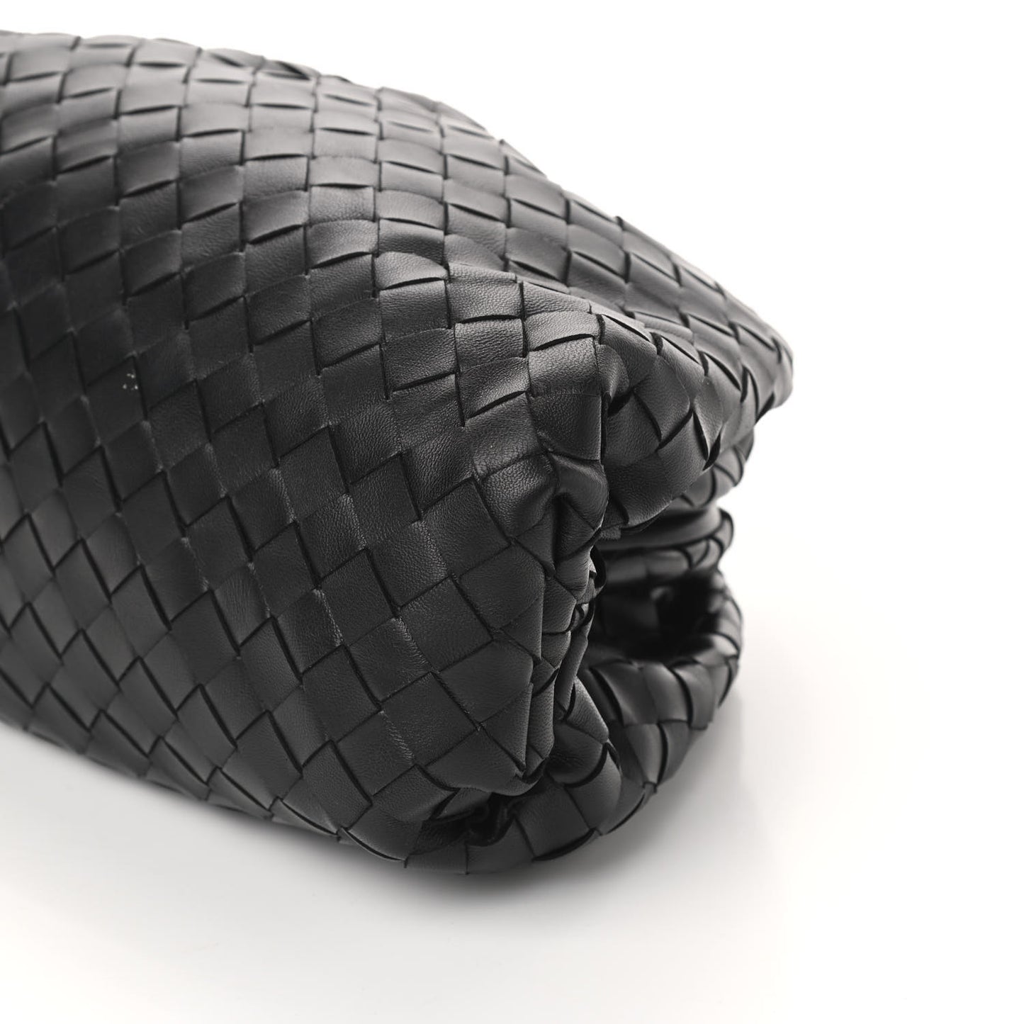 Nappa Maxi Intreccio The Pouch Oversized Clutch Black