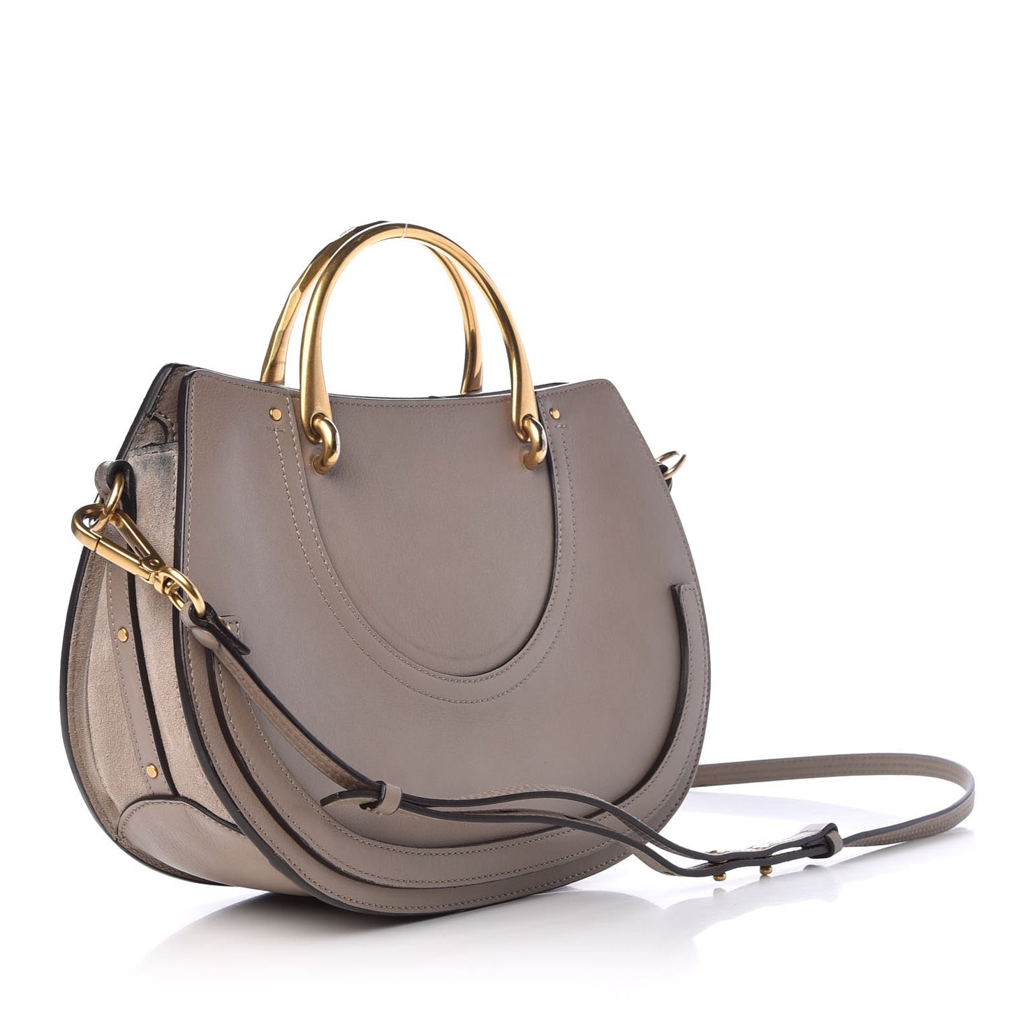 Calfskin Suede Medium Pixie Bag Motty Grey