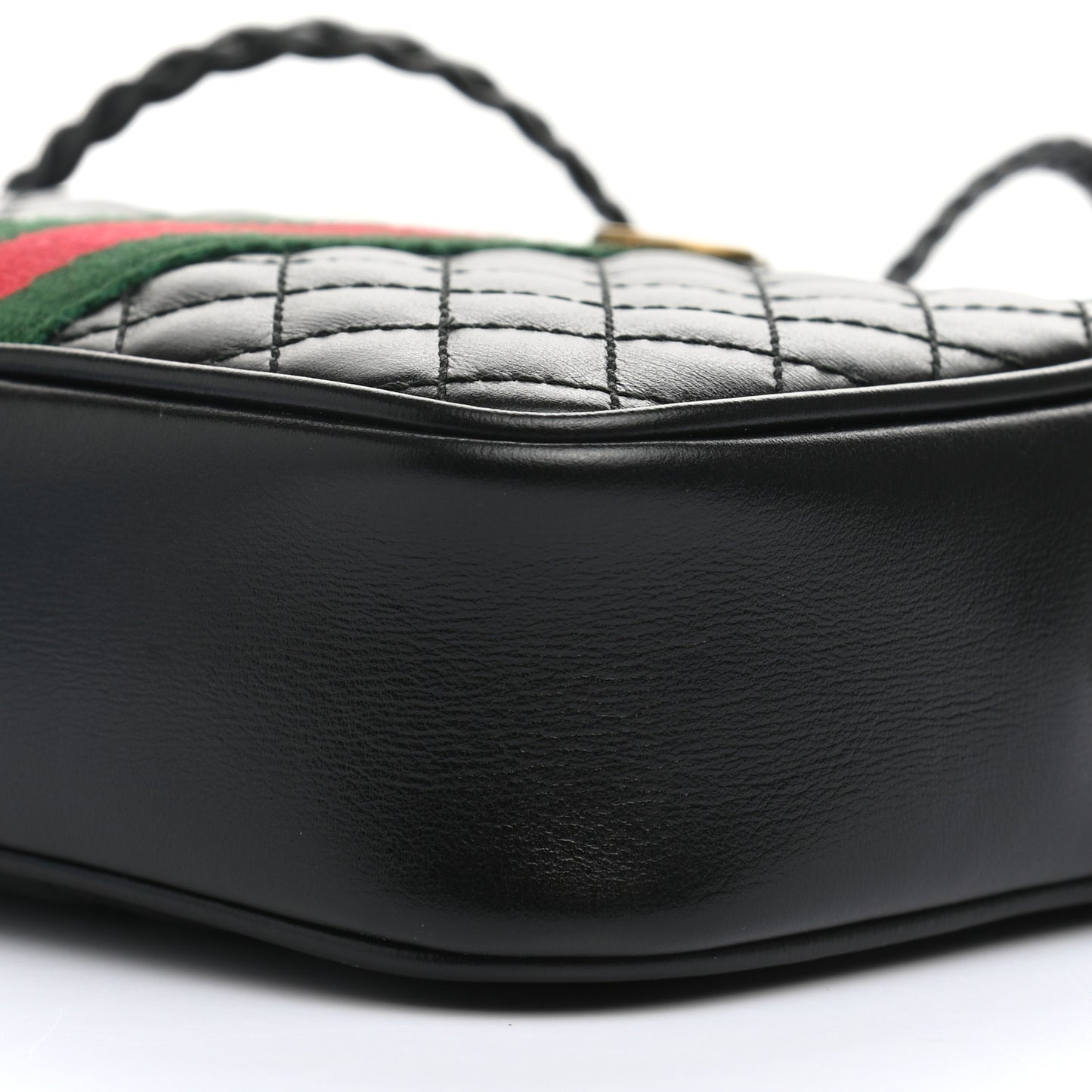 Calfskin Trapuntata Web Mini GG Shoulder Bag Black