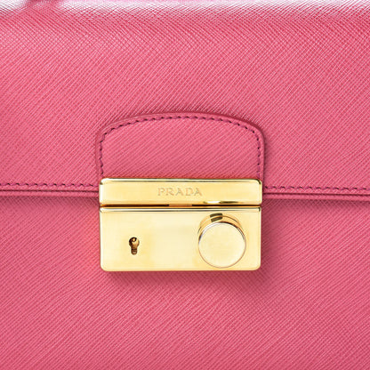Prada Saffiano Lux Crossbody Peonia 8 of 12