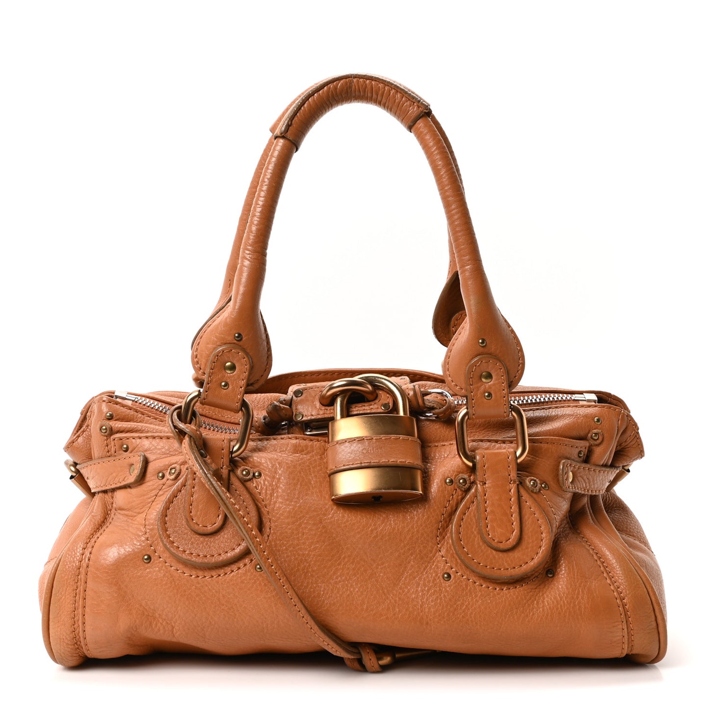 Calfskin Medium Paddington Satchel Tan