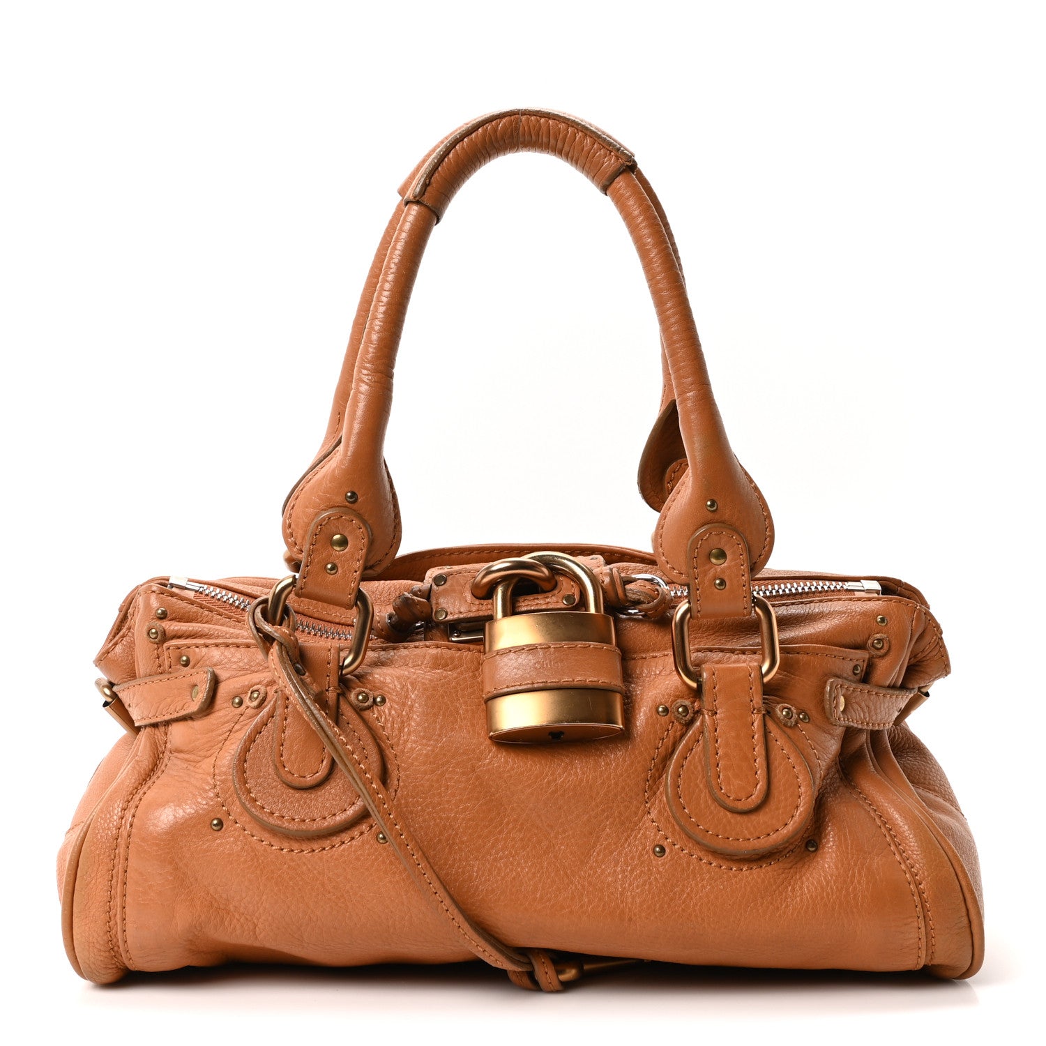 Chloe Calfskin Medium Paddington Satchel Tan 1 of 10