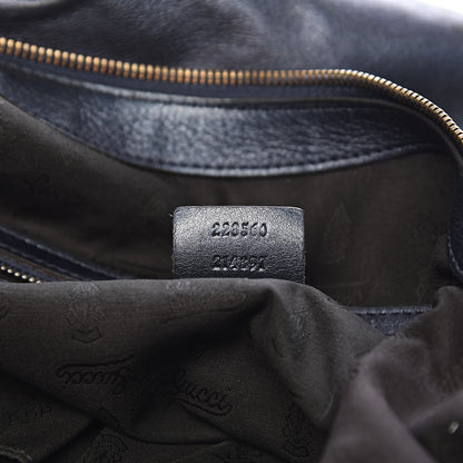 Gucci Metallic Calfskin Medium Galaxy Hobo Navy 7 of 11