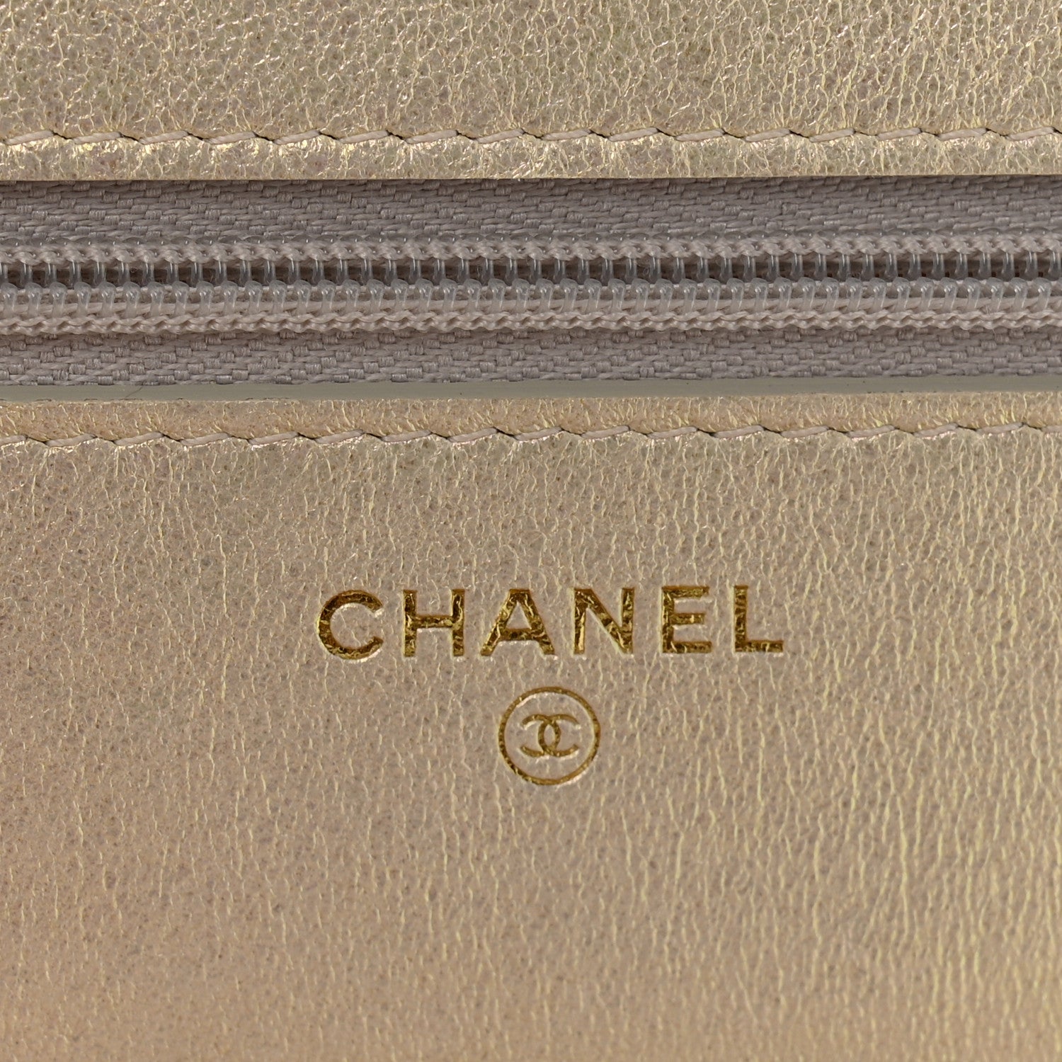 Chanel Iridescent Lambskin Quilted Wallet On Chain WOC Ivory 6 of 14
