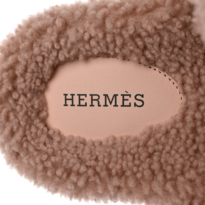 Hermes Woolskin Womens Chypre Sandals 36 Bois De Santal 7 of 9