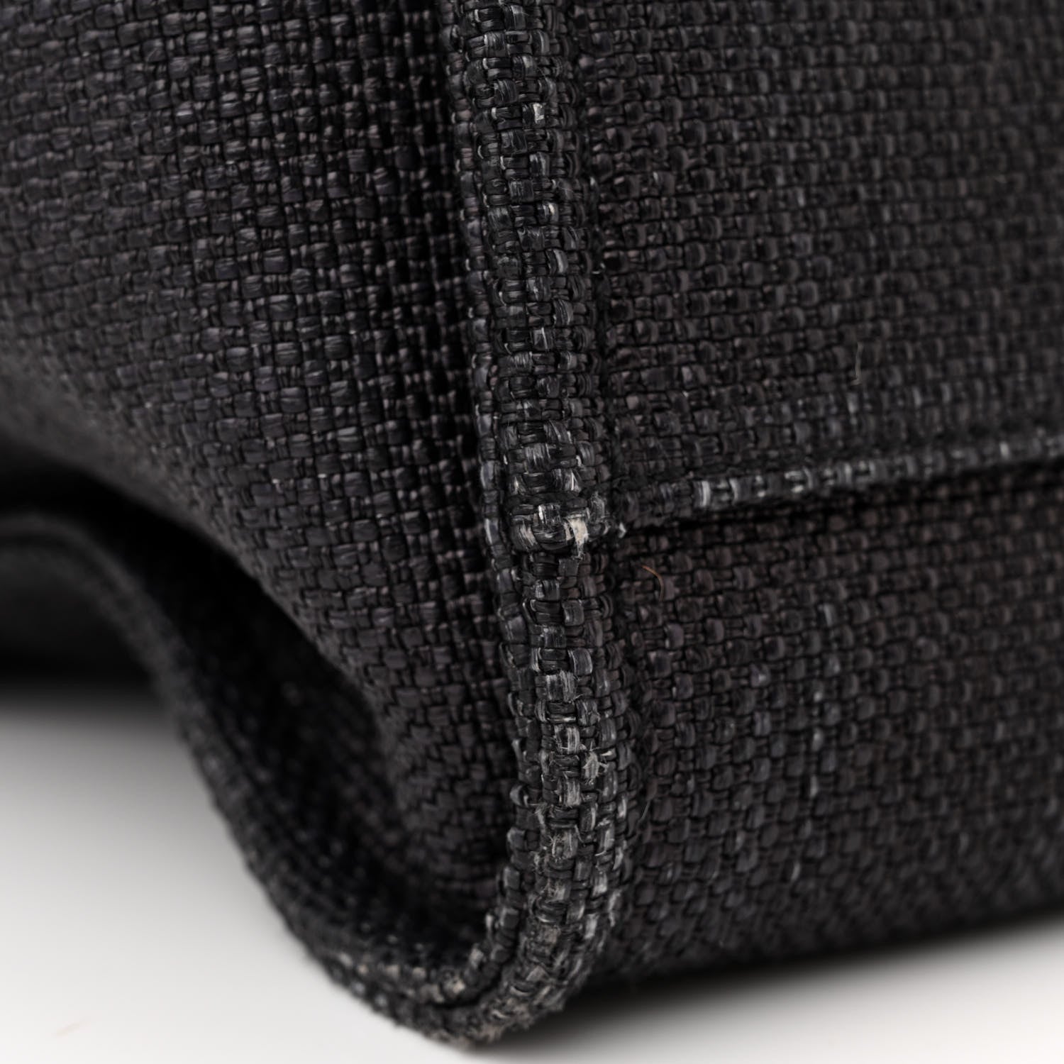 Chanel Woven Straw Raffia Medium Deauville Black 10 of 10
