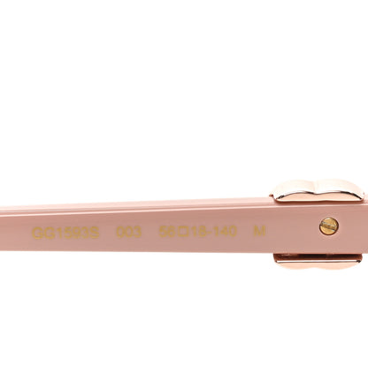 Gucci Metal Acetate Rectangular Frame Sunglasses GG1593S Rose Gold Pink 6 of 7