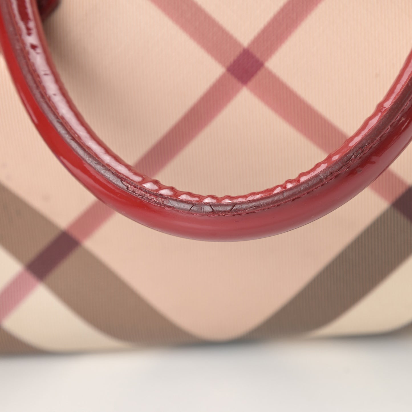 Patent Nova Check Chester Bowling Bag Raspberry Sorbet