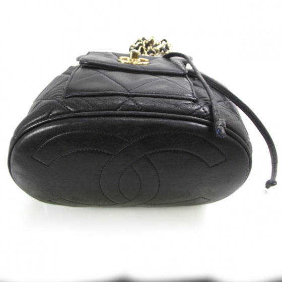 Chanel Lambskin Quilted Backpack Black 4 of 11