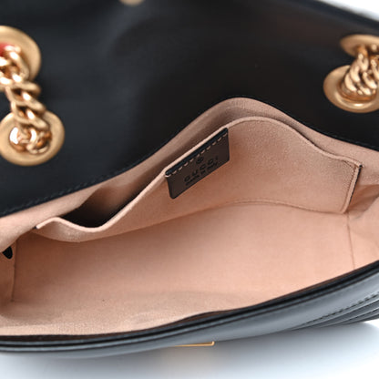 Gucci Calfskin Matelasse Mini GG Marmont Shoulder Bag Black 5 of 9