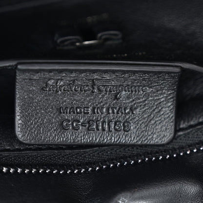 Salvatore Ferragamo Calfskin Viva Bow Shoulder Bag Black 9 of 13