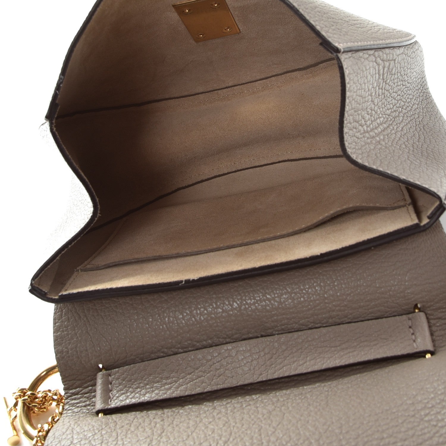 Chloe Grained Lambskin Drew Shoulder Bag Motty Grey 5 of 10
