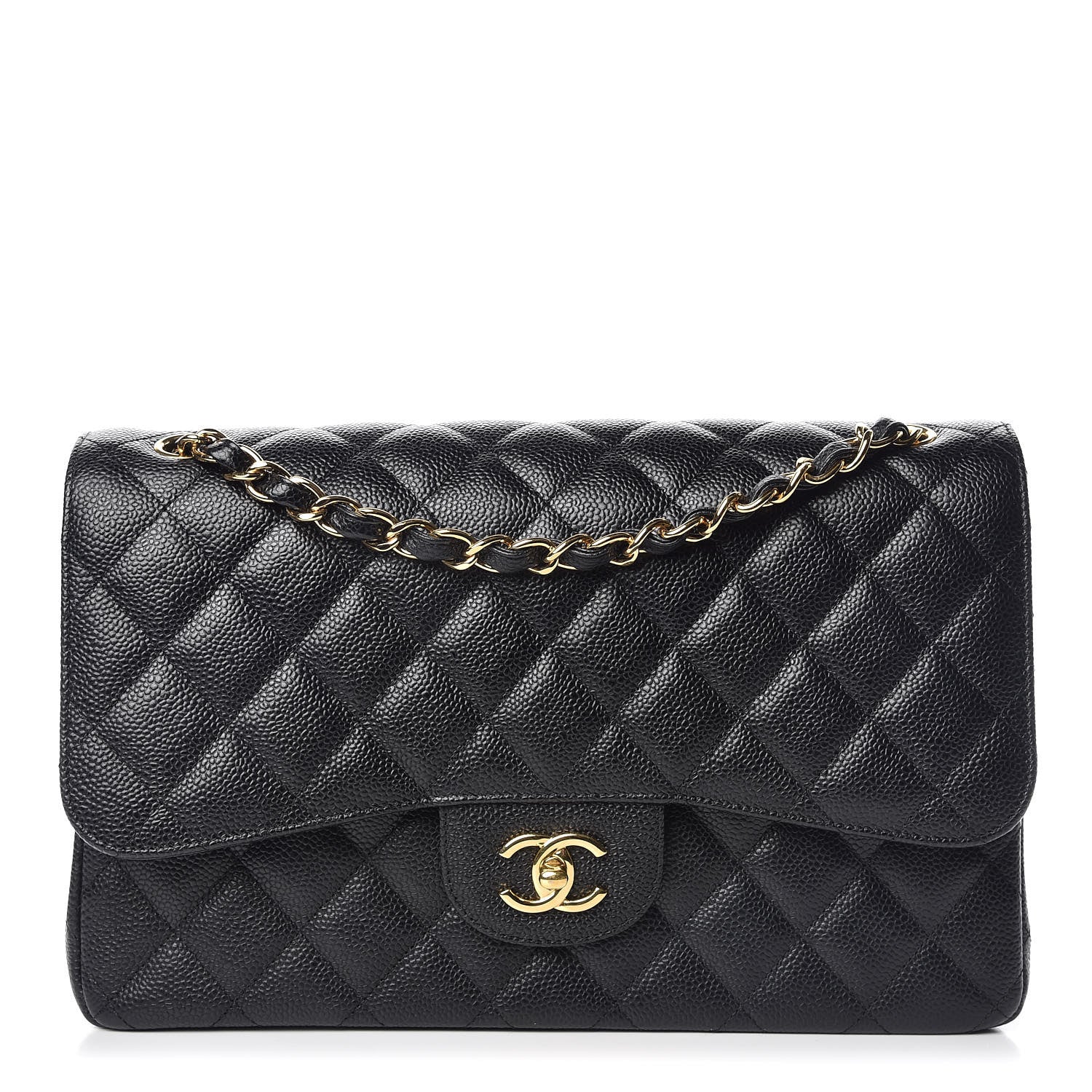 Chanel Caviar Quilted Jumbo Double Flap Black 1 of 13