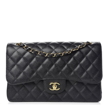 Chanel Caviar Quilted Jumbo Double Flap Black 1 of 13