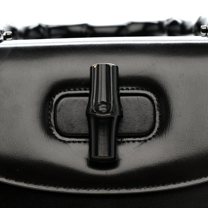 Gucci Boarded Dyana Lux Calfskin Web Monochrome Medium Bamboo 1947 Top Handle Bag Black 19 of 19
