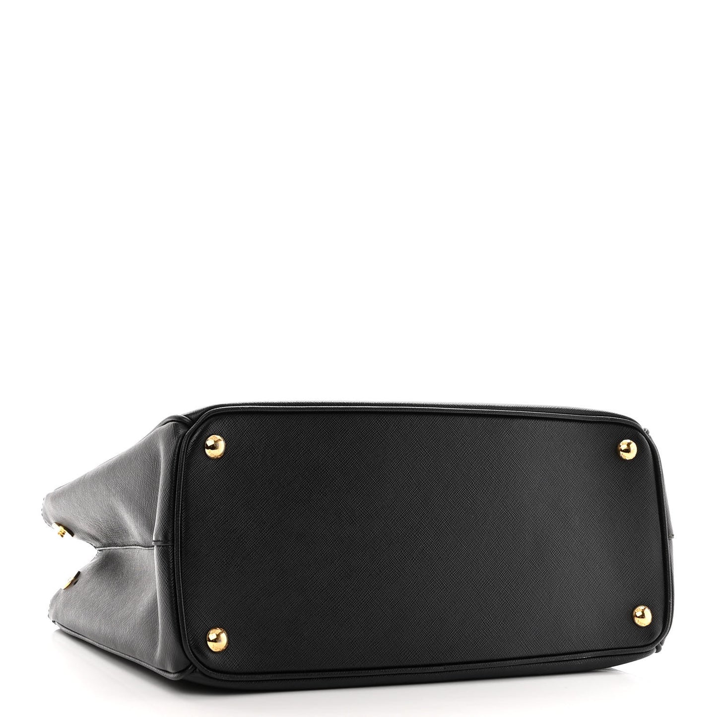 Saffiano Medium Galleria Double Zip Tote Black