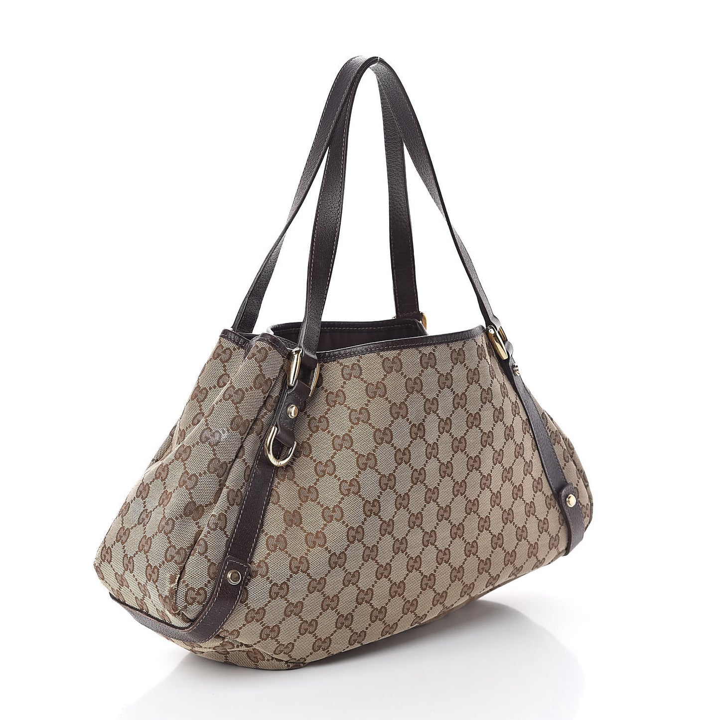 Monogram Medium Abbey Shoulder Bag Dark Brown