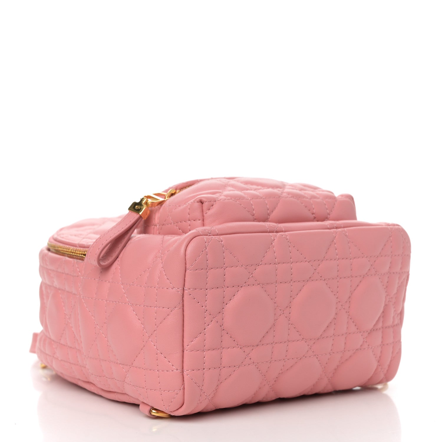 Christian Dior Lambskin Cannage Mini Backpack Peach Blossom 4 of 14