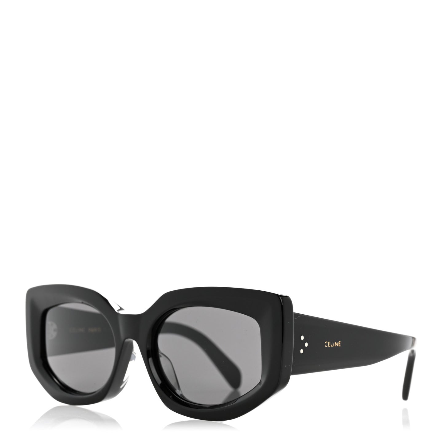 Acetate Bold 3 Dots Sunglasses CL40277F Black