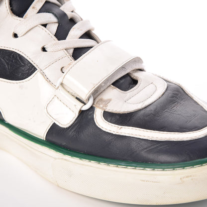 Louis Vuitton Mens Empreinte Patent Tower High Top Sneakers 10 Navy White 5 of 11