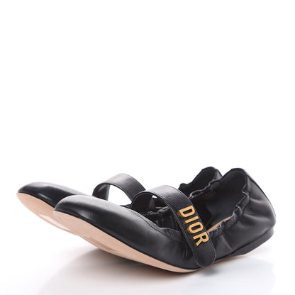Christian Dior Lambskin Baby-D Ballet Flats 38 Black 3 of 10
