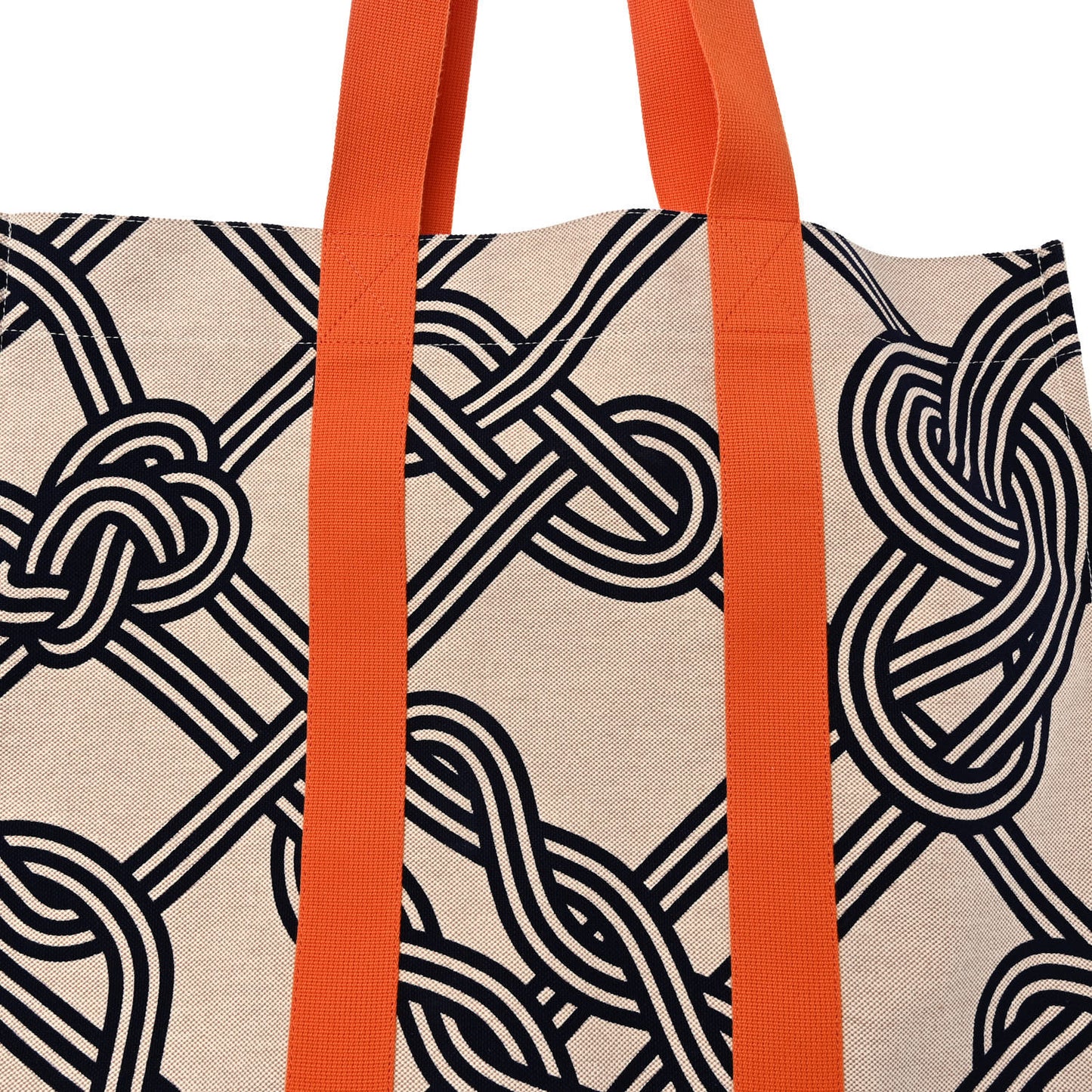 Cotton Canvas Noeuds Marins Beach Bag