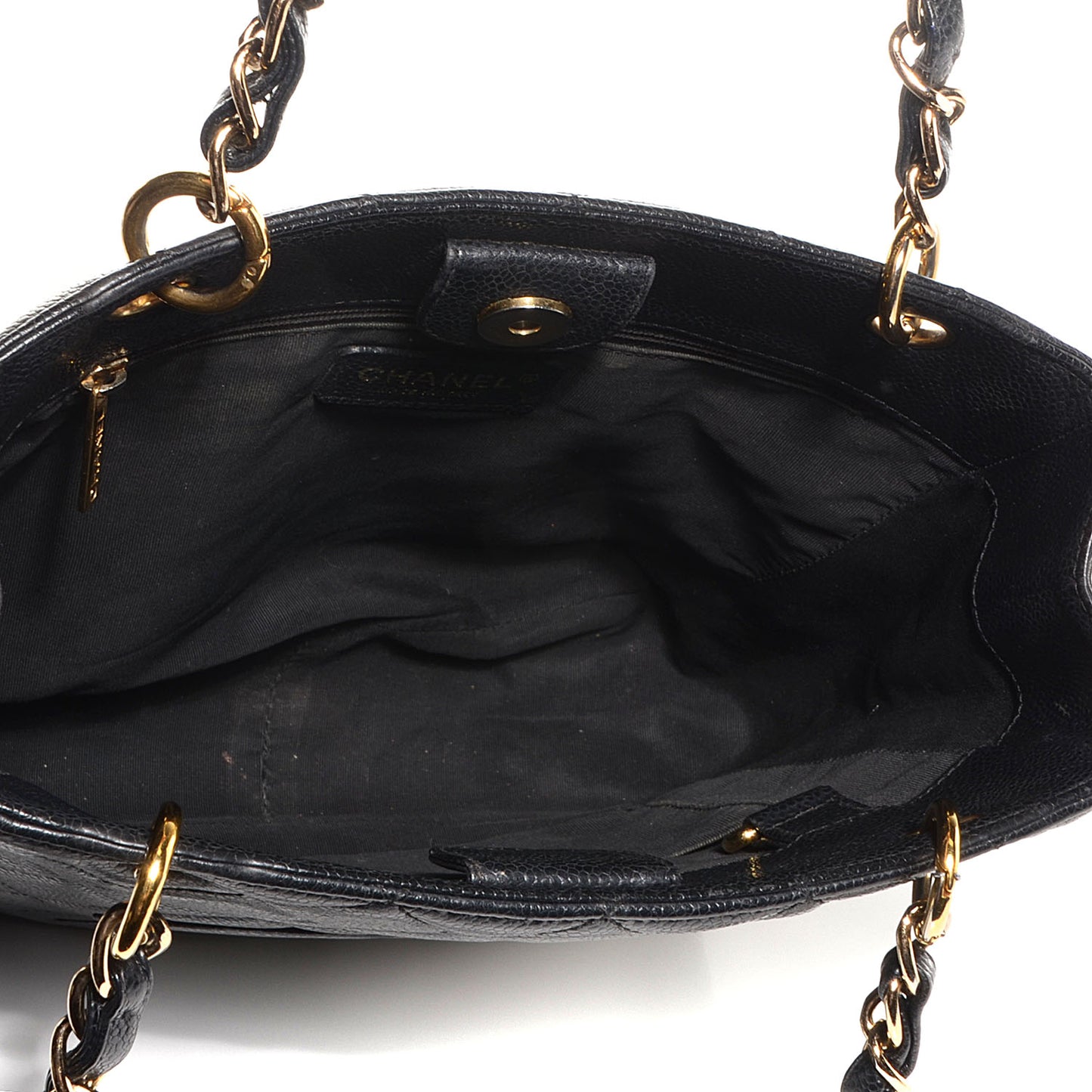Caviar Petit Shopping Tote PST Black