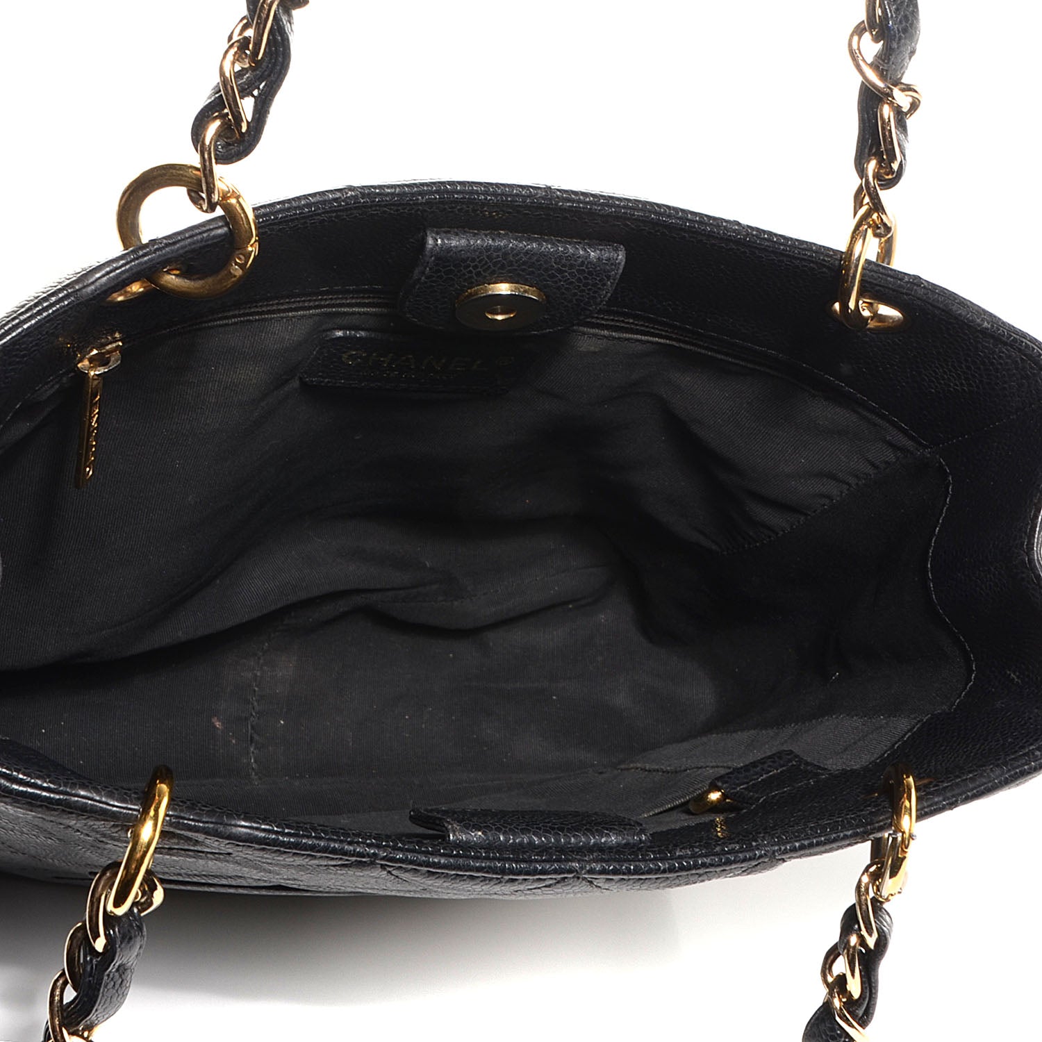 Chanel Caviar Petit Shopping Tote PST Black 5 of 7