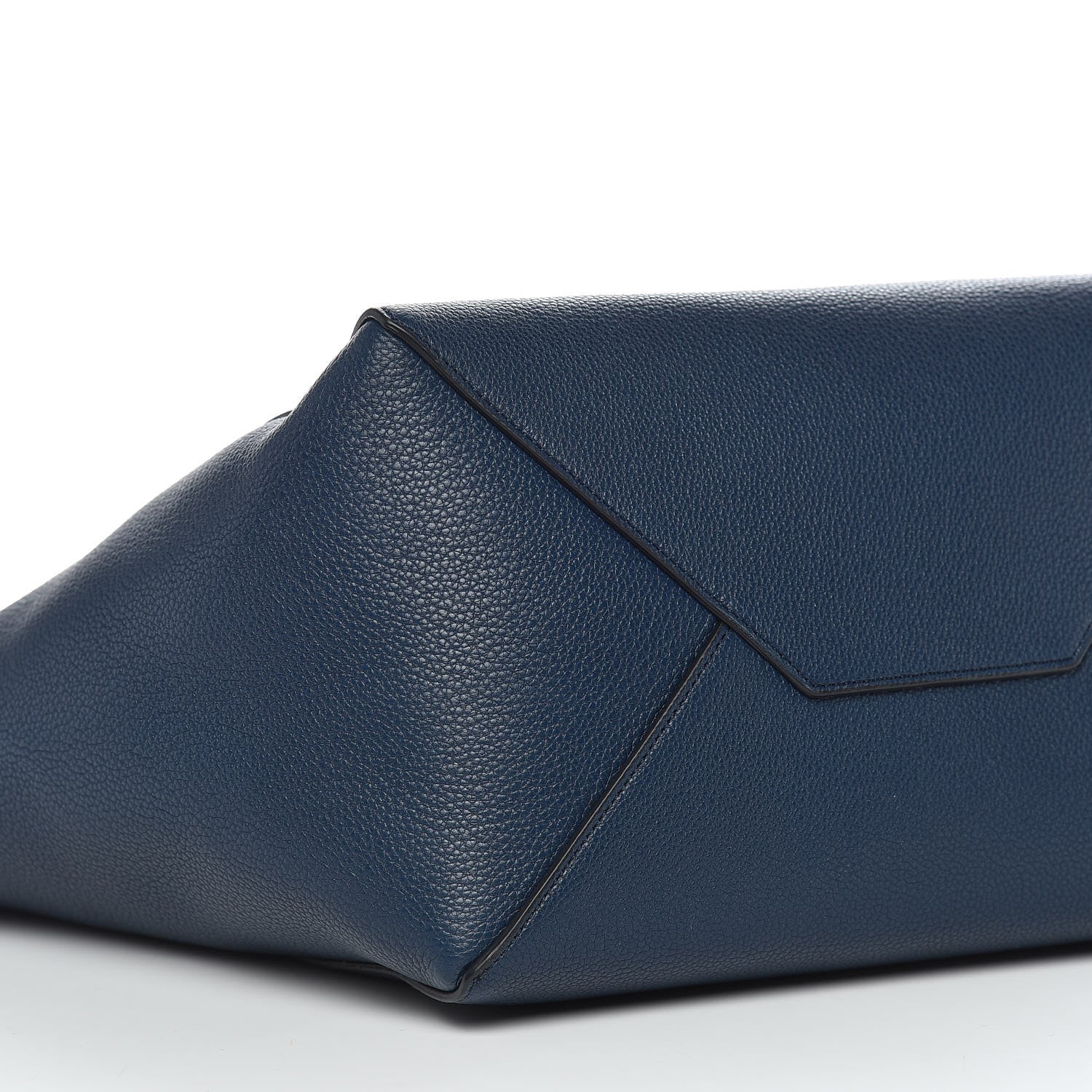 Celine Soft Grained Calfskin Small Belt Cabas Abyss Blue 8 of 10