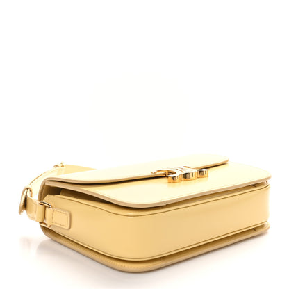 Celine Shiny Calfskin Medium Triomphe Limestone 4 of 10