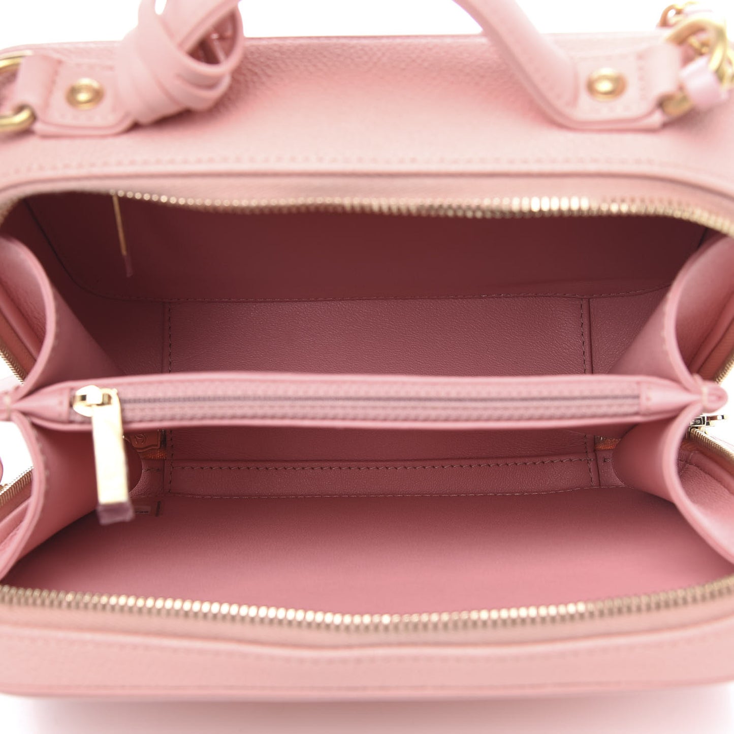 Caviar Quilted Medium CC Filigree Vanity Case Pink