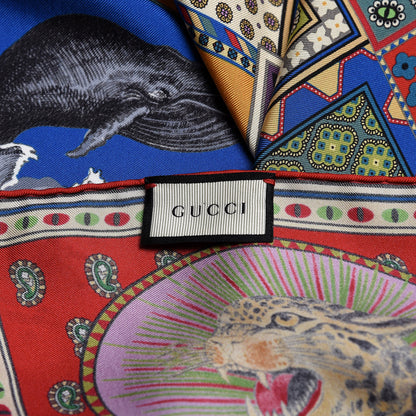 Gucci Silk Tiger Cards Place Scarf Multicolor 4 of 4
