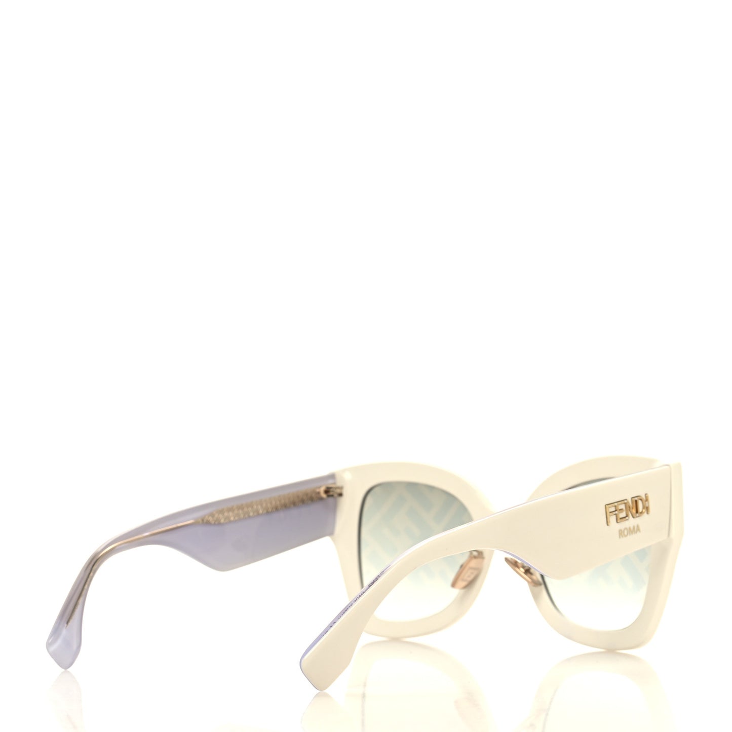 Acetate 53mm Sunglasses FF 0434/G/S White Gold