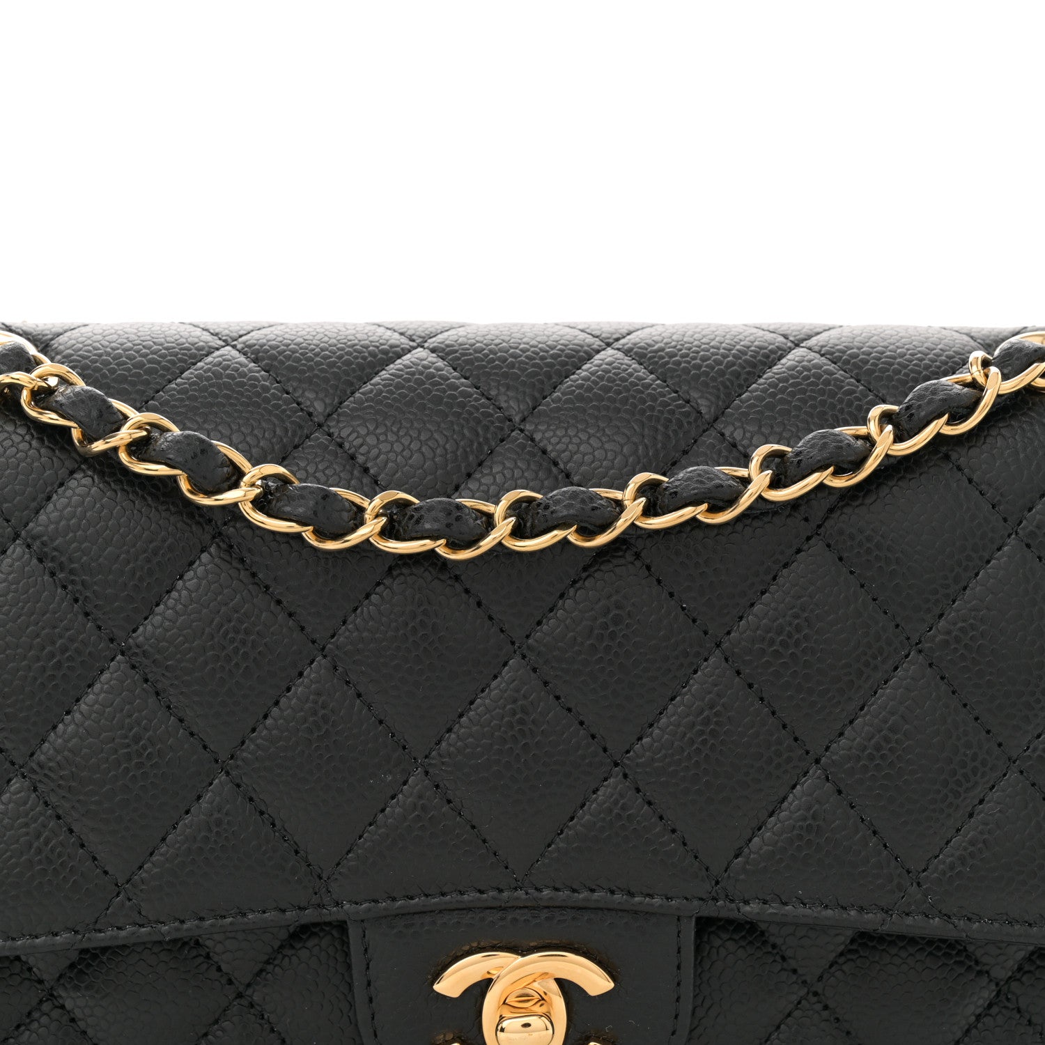 Chanel Caviar Quilted Medium Double Flap Black 8 of 12