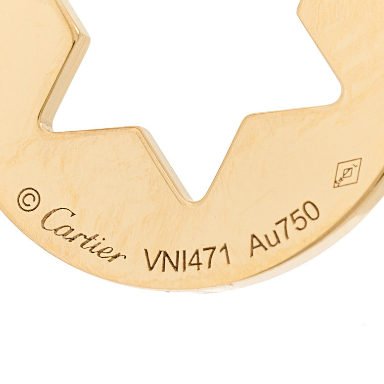 Cartier 18K Yellow Gold Star of David Symbol Pendant 3 of 3