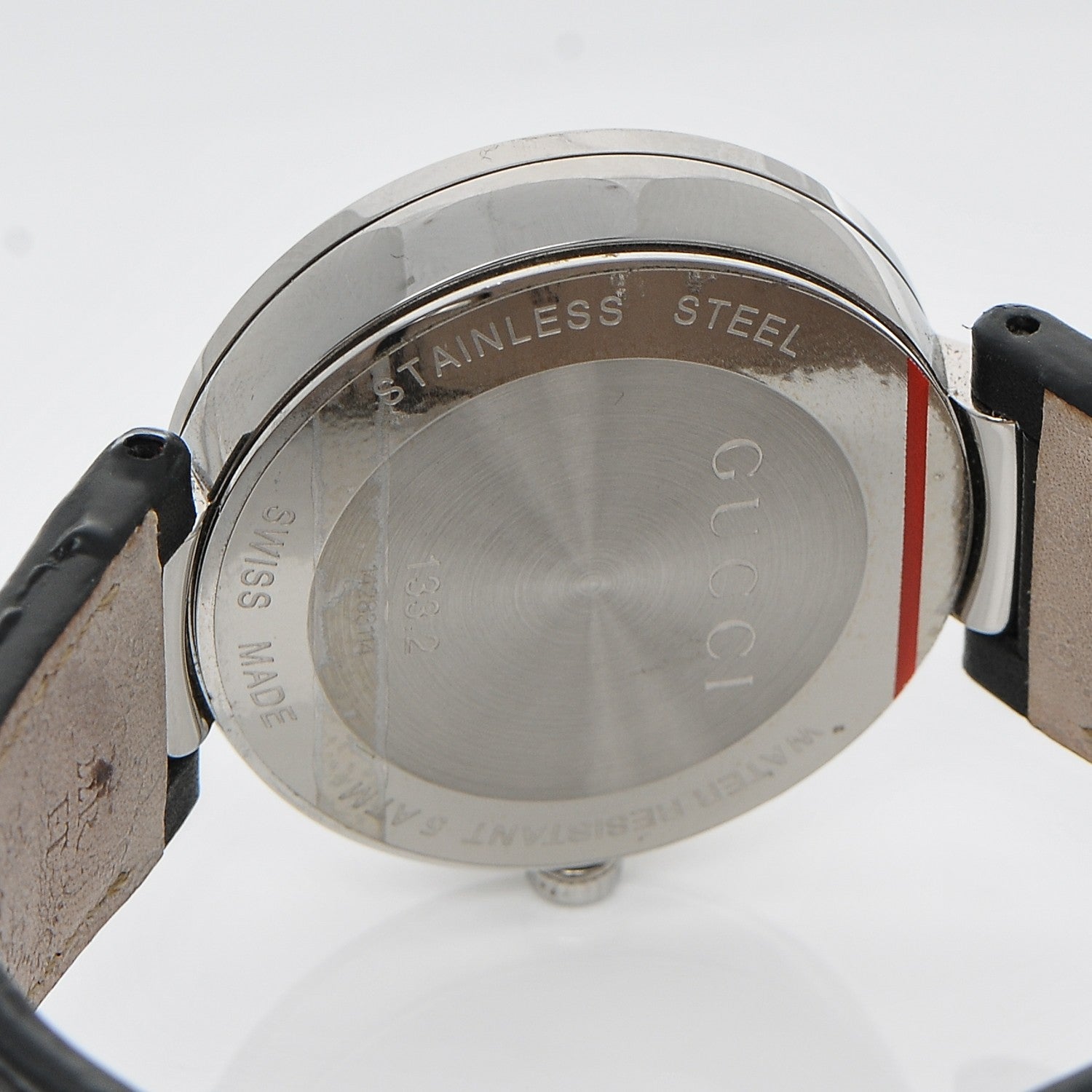 Gucci Stainless Steel Calfskin 42mm Interlocking G Quartz Watch Black 6 of 10