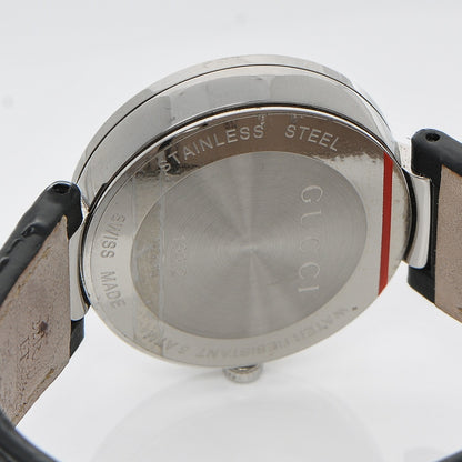 Gucci Stainless Steel Calfskin 42mm Interlocking G Quartz Watch Black 6 of 10
