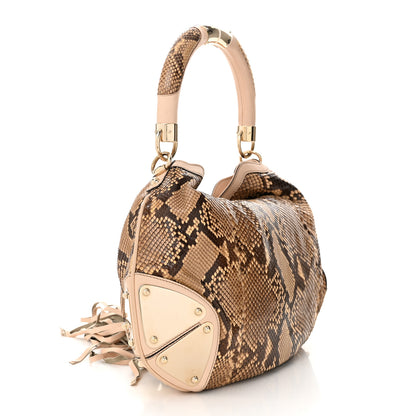 Gucci Python Medium Indy Top Handle Hobo Brown Beige Light Pink 3 of 10