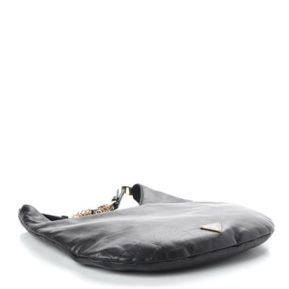 Prada Nappa Chain Hobo Black 4 of 12