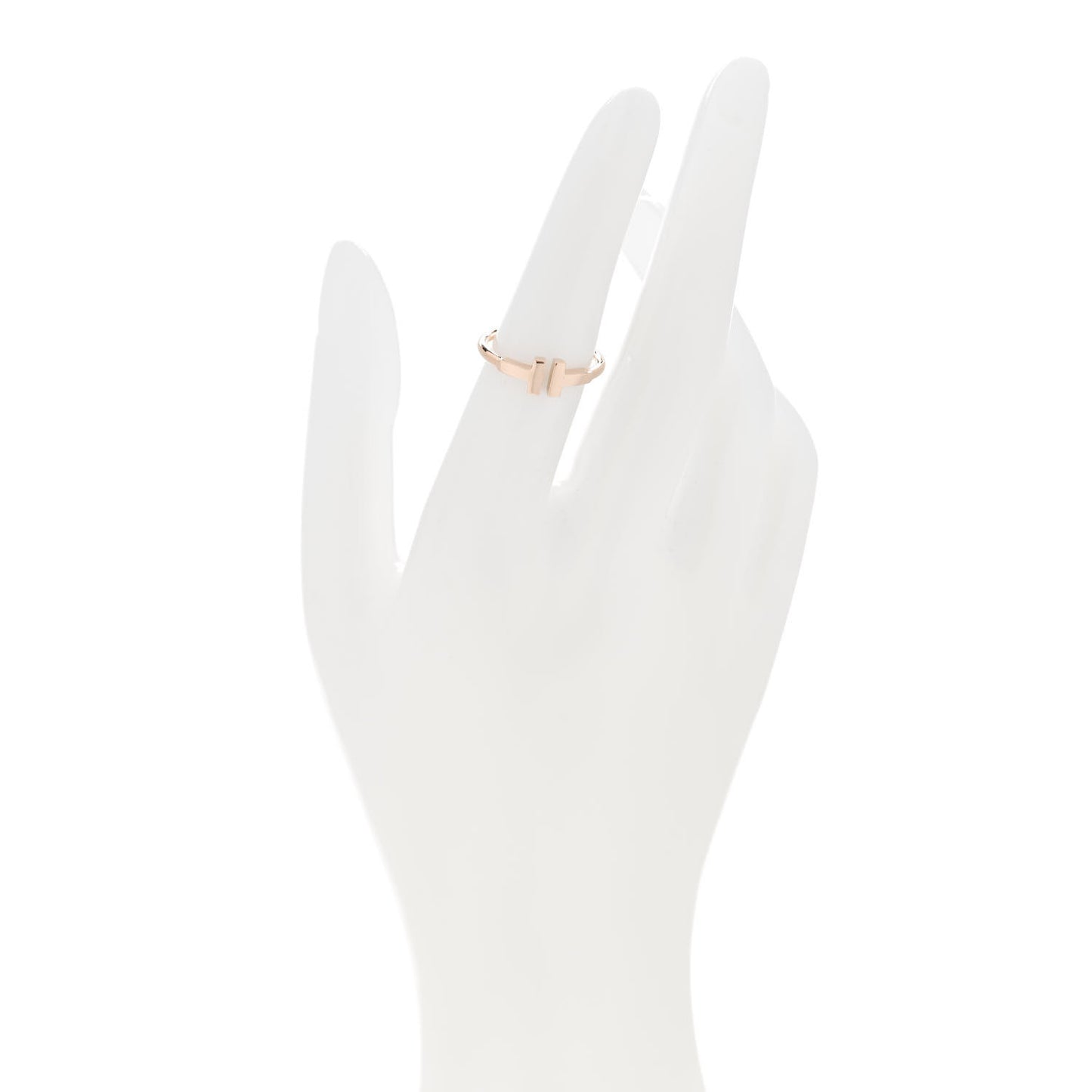 18K Rose Gold T Wire Ring 52 6