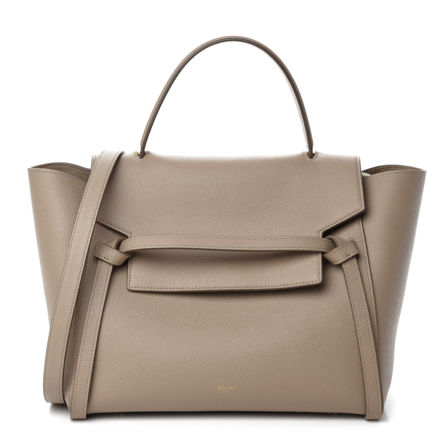 Grained Calfskin Mini Belt Bag Light Taupe