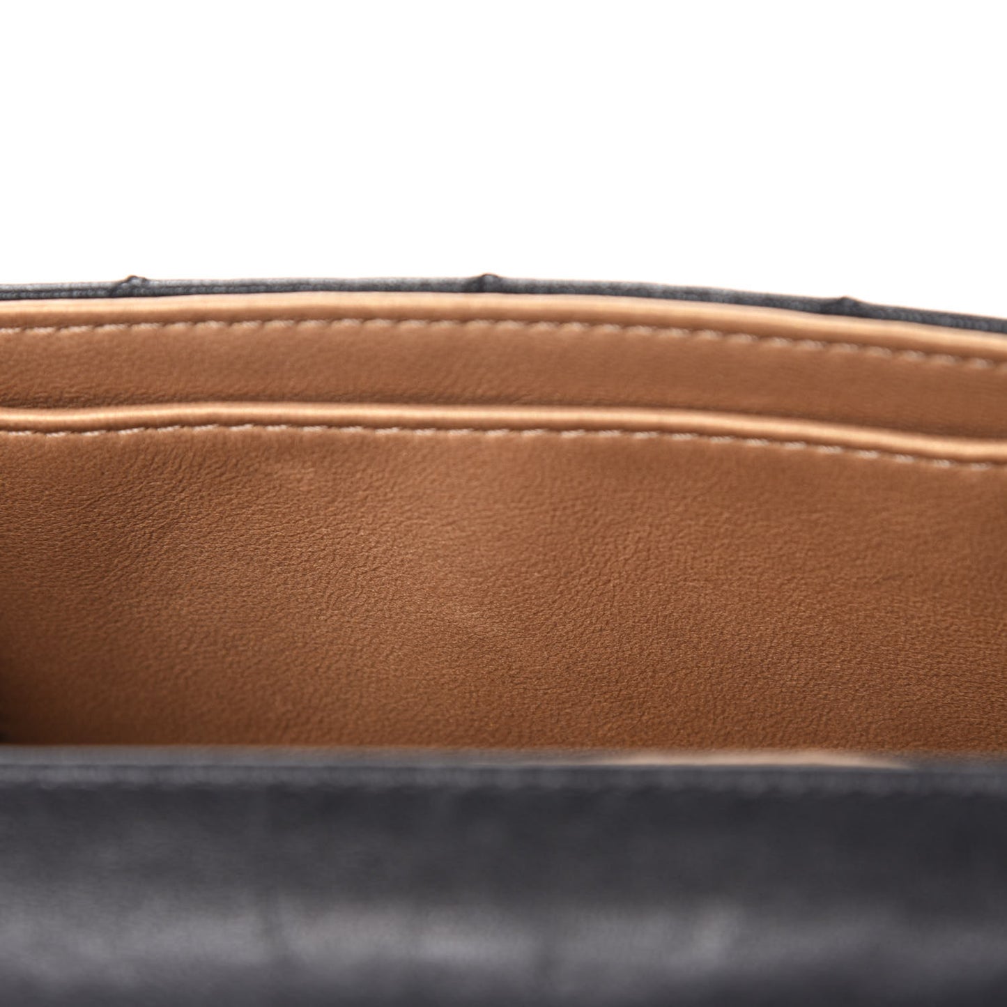 Goatskin Quilted Chic Pearls Flap Black