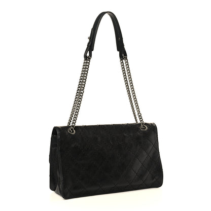 Chanel Calfskin CC Crave Reissue Crown Jumbo Flap Black 3 of 11