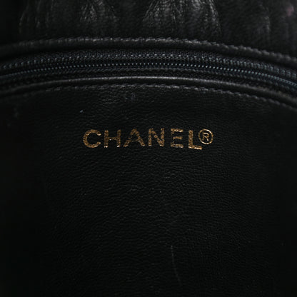 Chanel Satin Lambskin Quilted Shopping Tote Black 5 of 11
