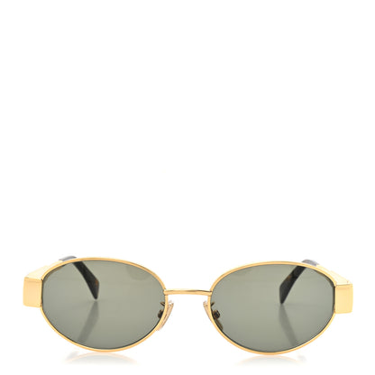 Celine Metal Triomphe 01 Sunglasses CL40235U Gold Green 2 of 7