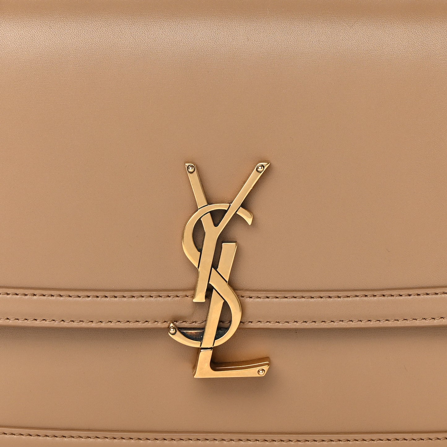 Box Calfskin Monogram Medium Solferino Satchel Natural Tan